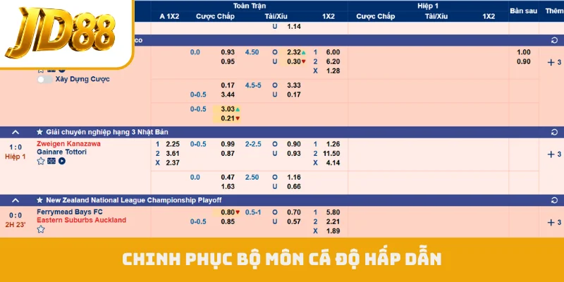 Chinh phục bộ môn cá độ hấp dẫn