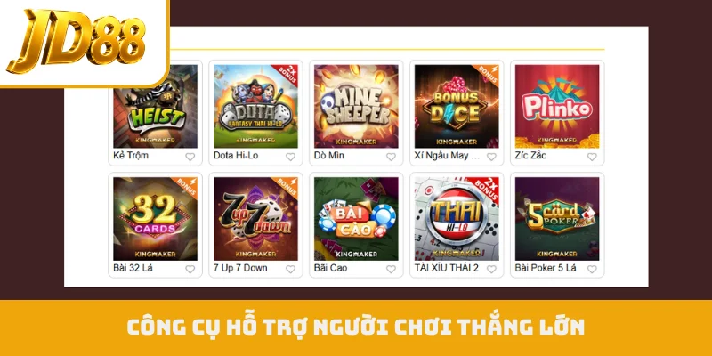 Công cụ hỗ trợ người chơi thắng lớn
