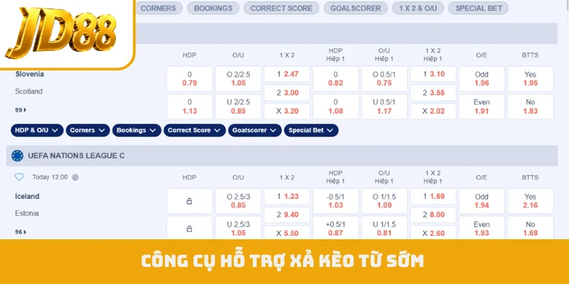 Công cụ hỗ trợ xả kèo từ sớm