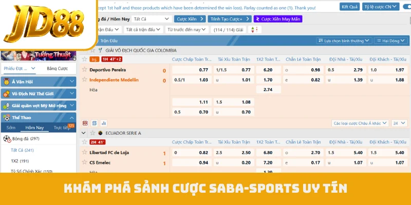 Khám phá sảnh cược Saba-sports uy tín