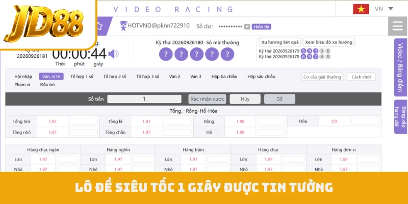 Lô đề siêu tốc 1 giây được tin tưởng