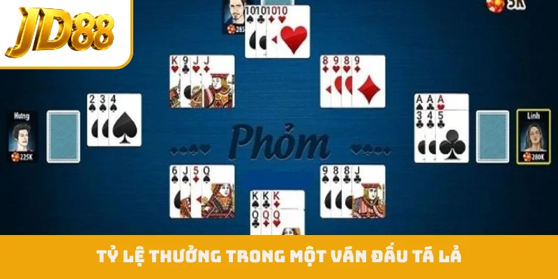 Tỷ lệ thưởng trong một ván đấu tá lả